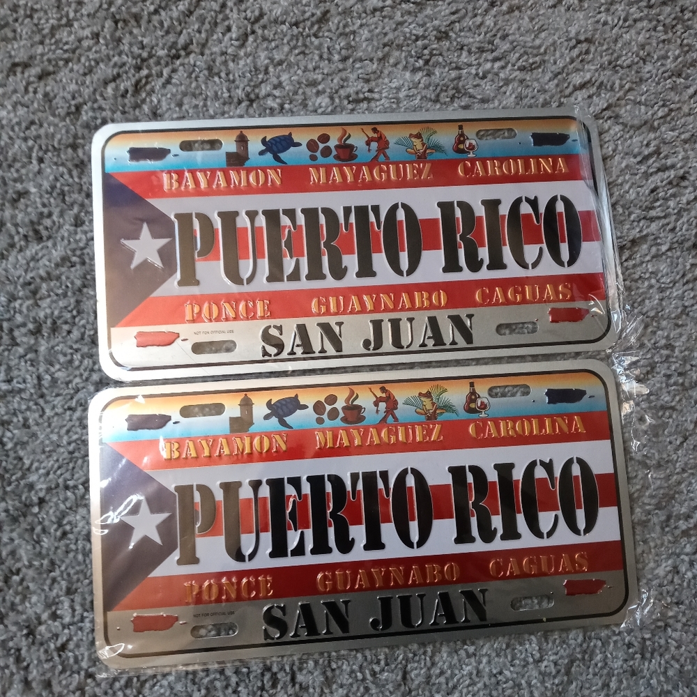 Puerto Rico Decor License Plate
